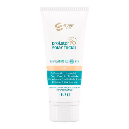 Imagem do produto Protetor Solar Facial Ever Care Fps70 Médio 40G
