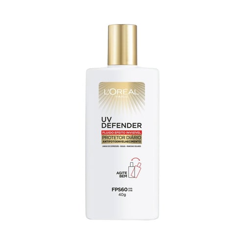 Imagem do produto Protetor Solar Facial L'oréal Fluido Uv Defender Fps60 Com 40G Loreal 40G
