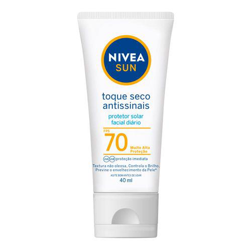 Protetor Solar Facial Nívea Sun Toque Seco Fps70 40Ml