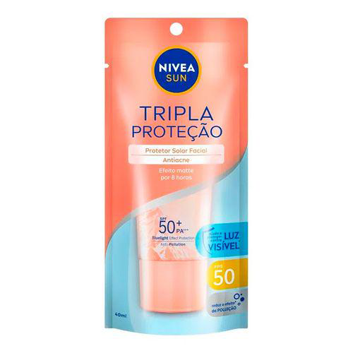 Imagem do produto Protetor Solar Facial Nívea Tripa Proteção Antiacne Fps50 40Ml