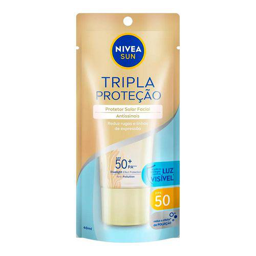 Imagem do produto Protetor Solar Facial Nívea Tripla Proteção Antissinais Fps50 40Ml
