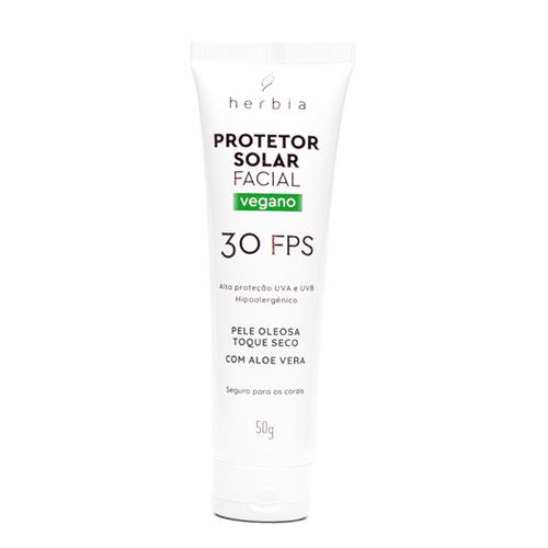 Imagem do produto Protetor Solar Facial Pele Oleosa 30 Fps Certificado Ibd Herbia 50G