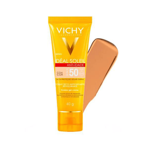 Imagem do produto Protetor Solar Facial Vichy Idéal Soleil Anti-Idade Com Cor Fps50 40G