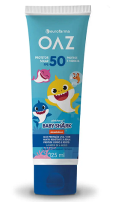 Protetor Solar Infantil Oaz Fps 50 Baby Shark 125Ml