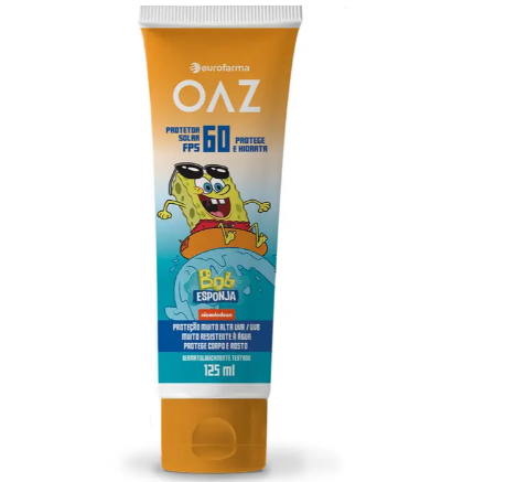 Imagem do produto Protetor Solar Infantil Oaz Fps 60 Bob Esponja 125Ml