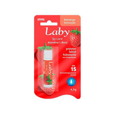 Protetor Solar Labial Laby Fps 15 Sabor Morango 4,5G