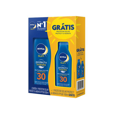Imagem do produto Protetor Solar Nivea Fps 30 200 Ml Gratis Protetor Solar Nivea Fps 30 100Ml