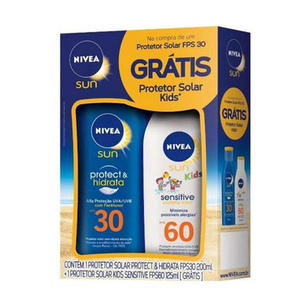 Imagem do produto Protetor Solar Nivea Protect&Hidrata Fps50 200Ml + Kids Fps60 125Ml