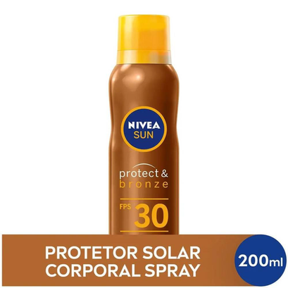 Protetor Solar Nivea Sun Protect E Bronze Spray Fps30 200Ml