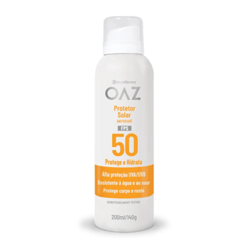Imagem do produto Protetor Solar Oaz Corpo E Rosto Fps 50 Aerossol 200Ml