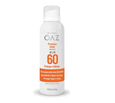 Imagem do produto Protetor Solar Oaz Fps 60 Aerossol Protege E Hidrata 200Ml