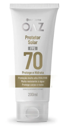 Imagem do produto Protetor Solar Oaz Fps 70 Protege E Hidrata 200Ml