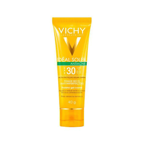 Protetor Solar Facial Vichy Idéal Soleil Antiacne FPS30 40G