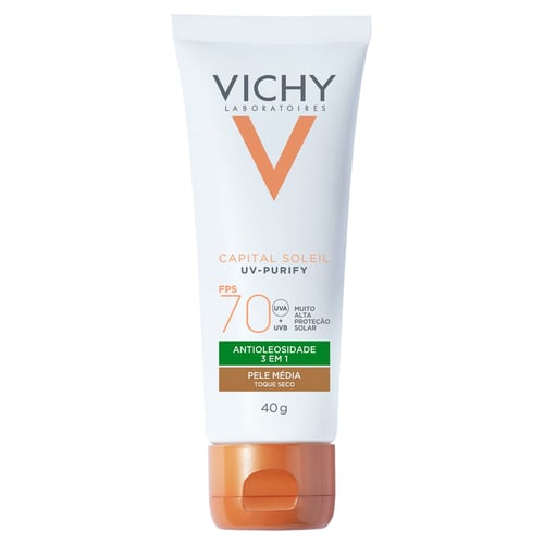 Imagem do produto Protetor Solar Vichy Idéal Soleil Purify Cor Média Fps70 40Ml