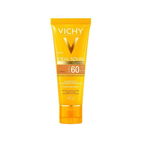 Protetor Solar Facial Vichy Ideal Soleil Clarify Cor Média FPS60 40G