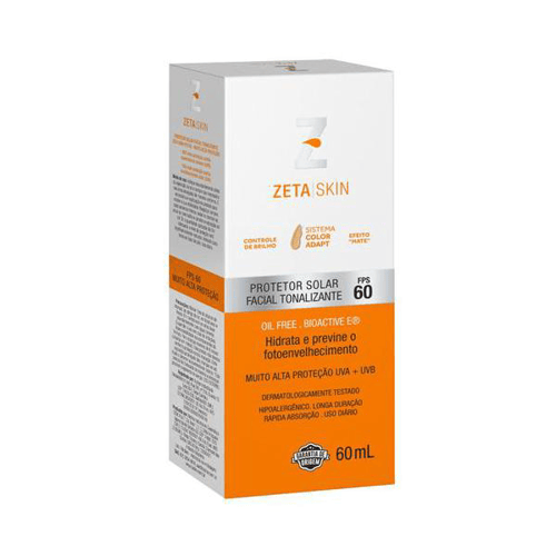 Protetor Solar Zeta Skin Facial Fps 60 Color Adapt 60Ml