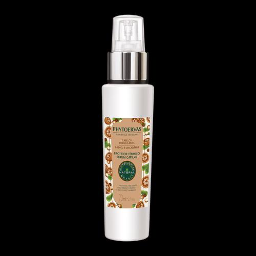 Imagem do produto Protetor Térmico Sérum Capilar Cabelos Fragilizados Babaçu E Macadmia Phytoervas 70Ml