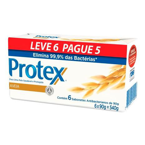 Imagem do produto Protex Sabonete Antibacteriano Aveia 90G Leve 6 Pague 5
