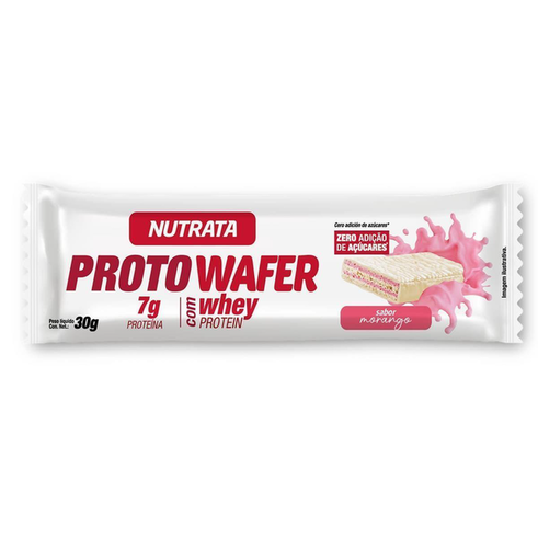 Imagem do produto Proto Wafer 1 Unidade De 30G Morango Nutrata