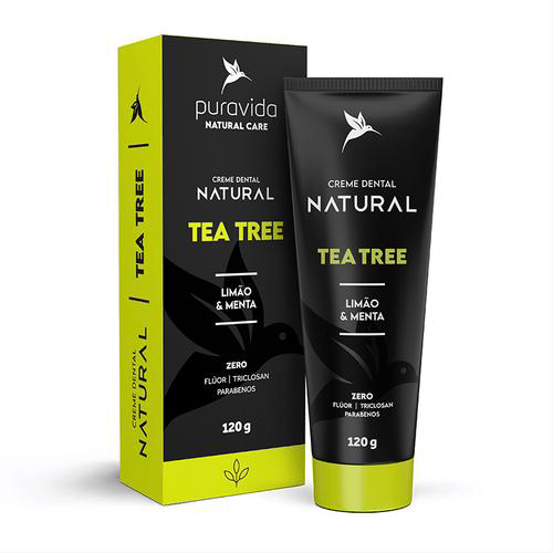 Imagem do produto Puravida Creme Dental Natural Tea Tree Limao E Menta 120G