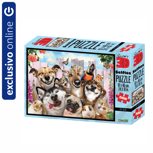 Imagem do produto Quebra Cabeça Multikids 3D Pet Selfie 500 Peças