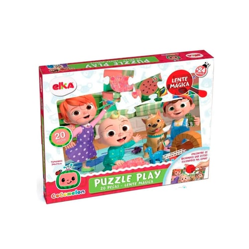 Imagem do produto Quebra Cabeça Puzzle Play Lente Mágica Cocomelon 20 Peças Elka 24+ Meses
