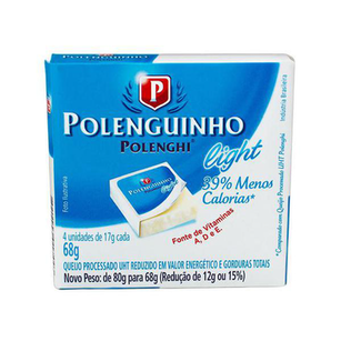 Queijo Polenguinho Light Com 4 Unidades De 17G Cada