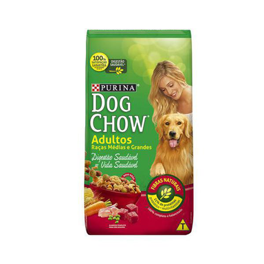 Ração Para Cães Dog Chow Adultos Raças Médias E Grandes Com 1Kg