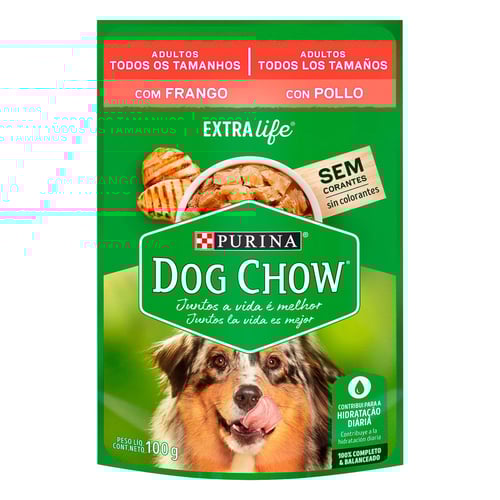 Imagem do produto Ração Para Cães Dog Chow Vida Saudável Adultos Sachê Sabor Frango Ao Molho Com 100G