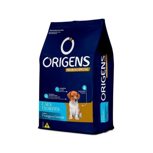 Ração Para Cães Filhotes Origens Premium Especial Sabor Frango E Cereais 1Kg