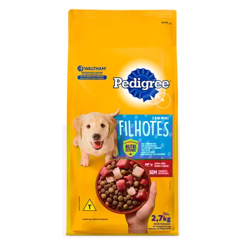 Imagem do produto Ração Para Cães Pedigree Filhotes Sabor Carne, Frango E Cereais 2,7Kg