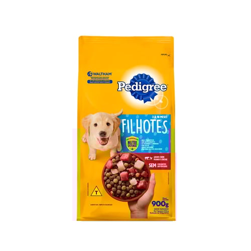Ração Para Cães Pedigree Filhotes Sabor Carne, Frango E Cereais 900G