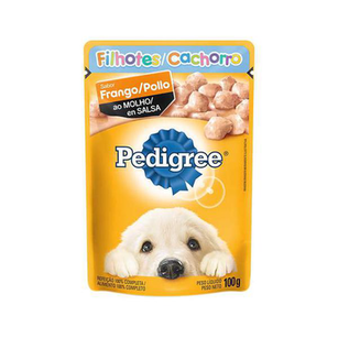 Ração Para Cães Pedigree Júnior Sachê Sabor Frango Ao Molho Com 100G