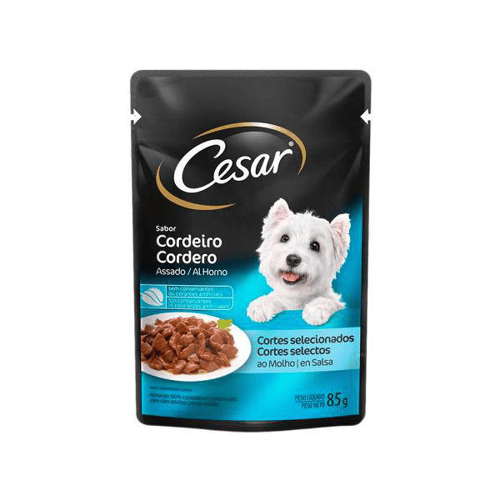 Imagem do produto Ração Para Cão Cesar Adulto Sabor Cordeiro Assado 85G
