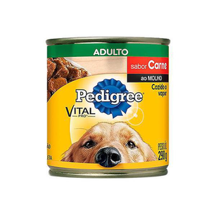 Ração Para Cão Pedigree Adulto Carne Ao Molho Lata Ração Para Cão Pedigree Adulto Carne Pedaços Selecionados Ao Molho 290G