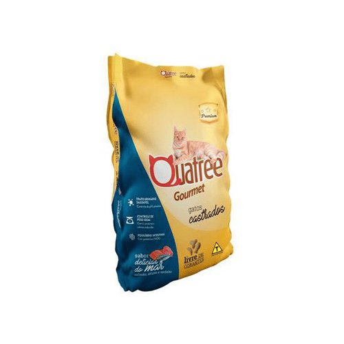Ração Para Gatos Castrados Quatree Delícias Do Mar 3Kg