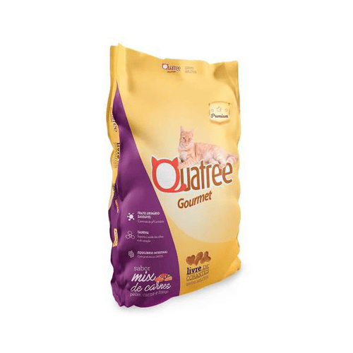 Ração Para Gatos Castrados Quatree Gourmet Sabor Mix De Carnes 3Kg