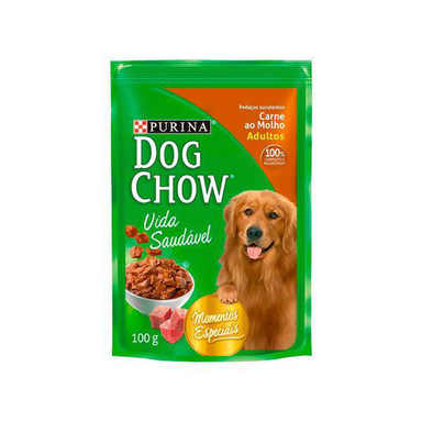 Imagem do produto Ração Úmida Para Cachorro Dog Chow Adulto Extra Life Sabor Carne Em Sachê 100G