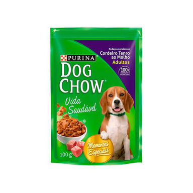 Imagem do produto Ração Úmida Para Cachorro Dog Chow Adulto Extra Life Sabor Cordeiro Em Sachê 100G