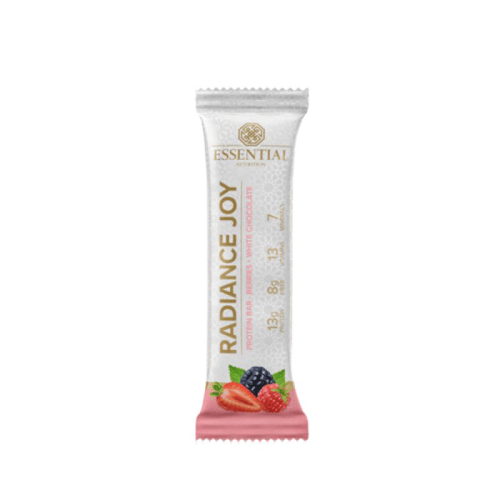 Radiance Joy Barra De Proteína White Chocolate E Berries Essential Nutrition 50G