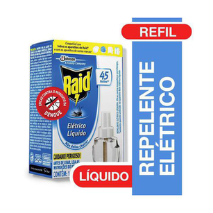 Repelente Elétrico Líquido Raid 45 Noites - Refil De 32,9Ml