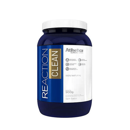 Reaction Clean Whey Protein Clinical Series Atlhetica Nutrition Sem Sabor Pote 900G
