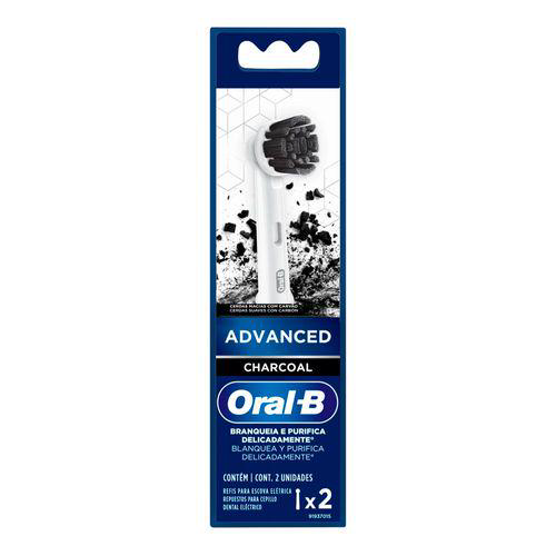 Imagem do produto Refil Escova Dental Elétrica Oralb Advanced Charcoal 2 Unidades