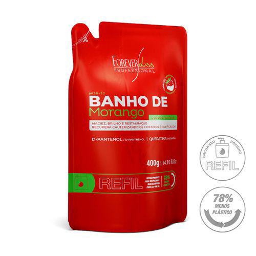 Imagem do produto Refil Máscara Banho De Verniz Morango Forever Liss 400G