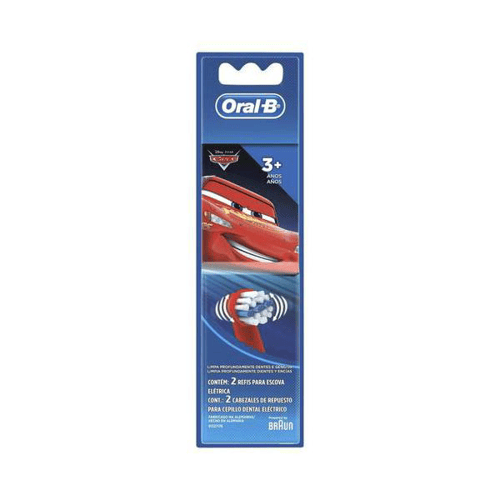 Refil Para Escova Eléctrica Infantil Oralb Disney Pixar Cars 2 Unidades