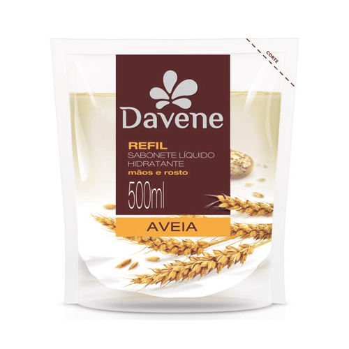 Imagem do produto Refil Sabonete Líquido Davene Aveia Para As Mãos E Rosto 500Ml