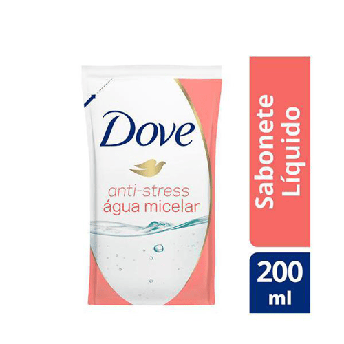 Refil Sabonete Líquido Dove Antistress Água Micelar 200Ml