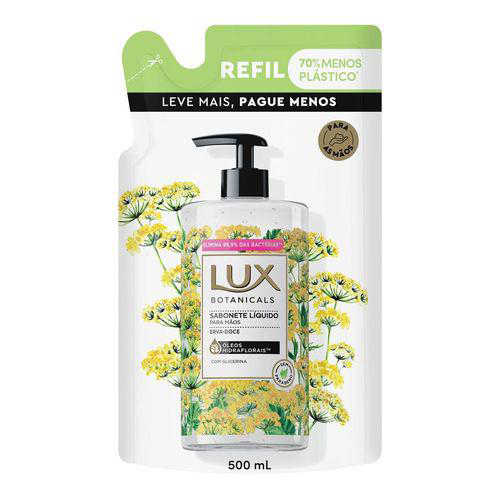Refil Sabonete Líquido Lux Botnicals Erva Doce 500Ml