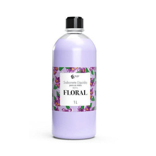 Refil Sabonete Líquido Para As Mãos Ever Care Floral 1 Litro