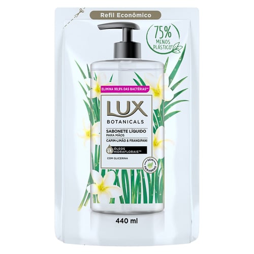Imagem do produto Refil Sabonete Líquido Para Mãos Lux Botanicals Capim Limão & Frangipani Com 440Ml 440Ml